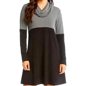 Karen kane sweater dress gray with black szlarge